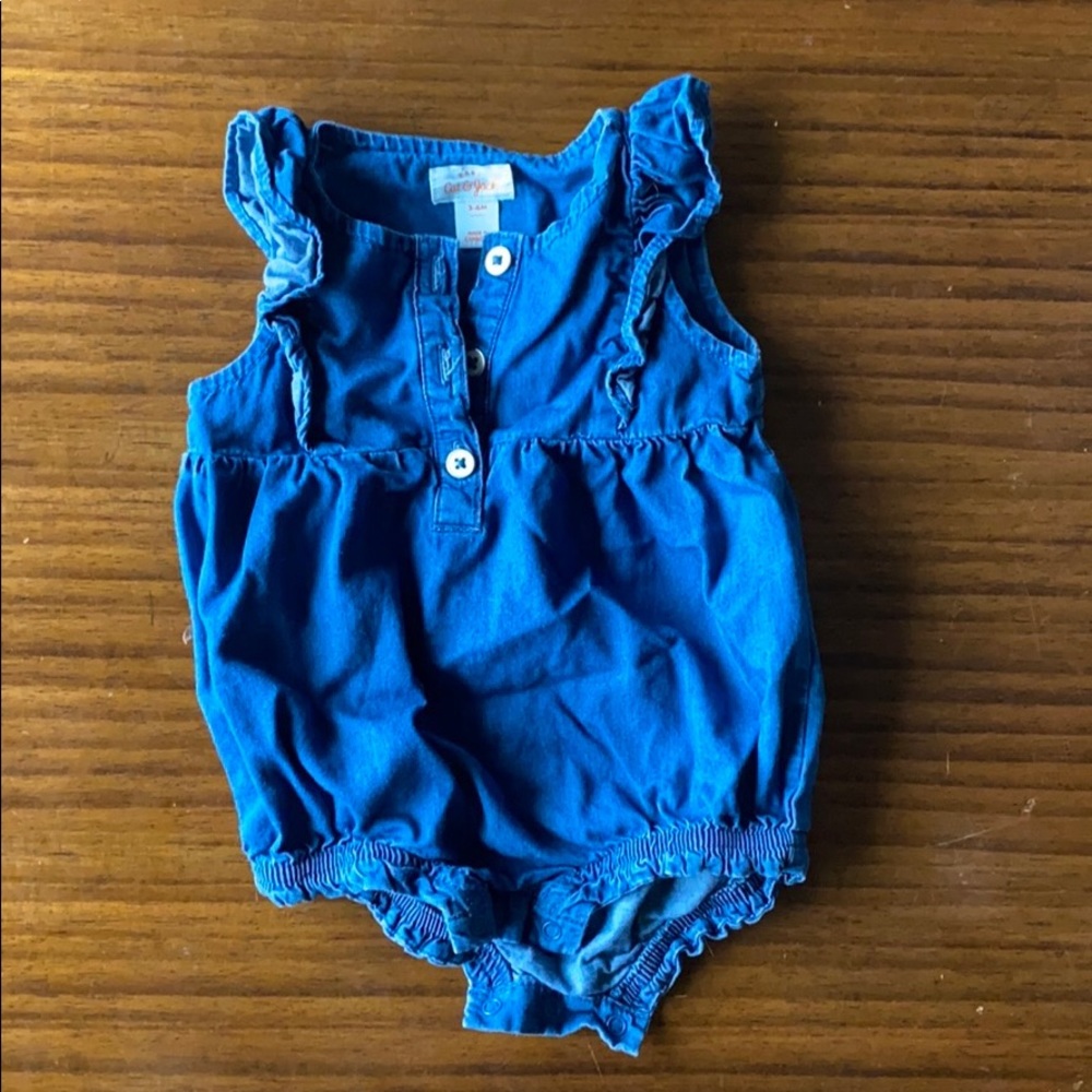 Cat & Jack denim colored tank one piece